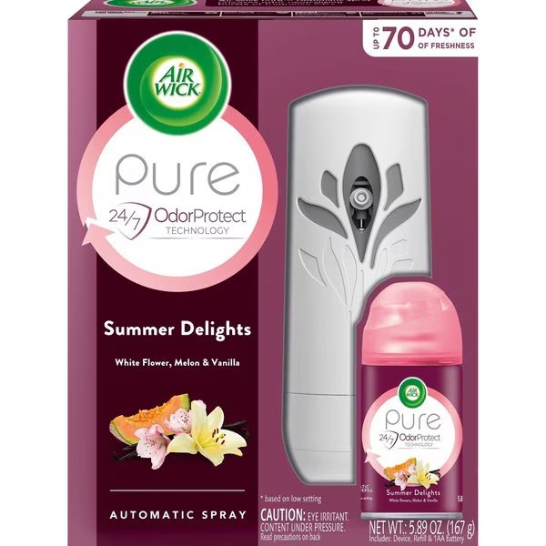 Air Freshener Starter Kit, Summer Delights, 6.17 oz, , MI, PK 4, Air Wick, Mfr#: RAC88410CT